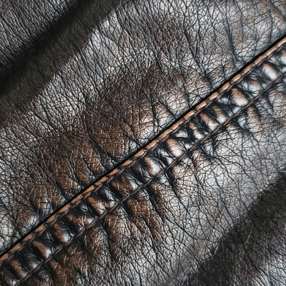 Espresso Faux Leather Jacket - Picture 3 of 5